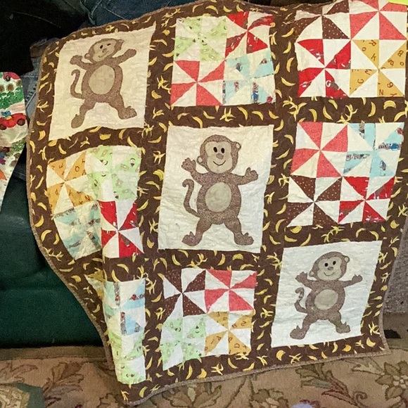 🌹 Sham CHAMBRAY QUILTED PILLOWCASE 21x27 AMAZING Pointed Details Navy & Red - Picture 8 of 16